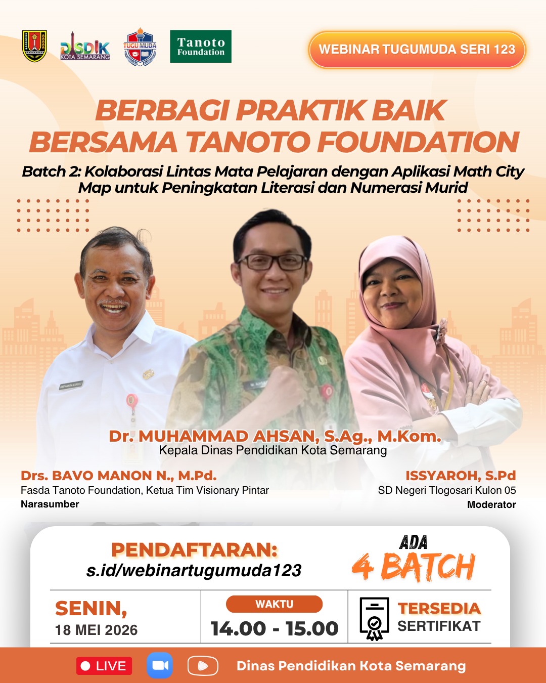 WEBINAR KOMBEL TUGUMUDA SERI KE-123 spesial bersama Tanoto Foundation batch 2
